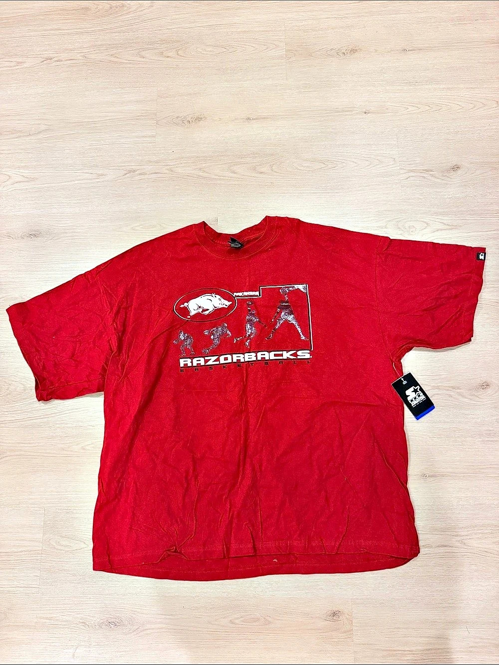 Vintage Starter STA W701 Arkansas Razorbacks Graphic Tee Red Size 3XL NWT